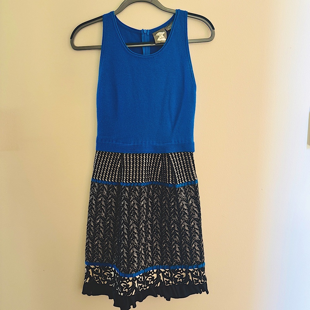 Anthropologie Girls from Savoy Sweater+Wool Dress, Size S